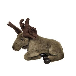 Vintage America Wego 18" Laying Moose Plush Stuffed Animal Toy 1040 Soft Poly